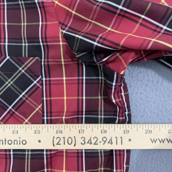 Orvis Shirt Womens 6 Red Black Plaid Long Sleeve Button Up 100% Cotton Pocket - Picture 11 of 16
